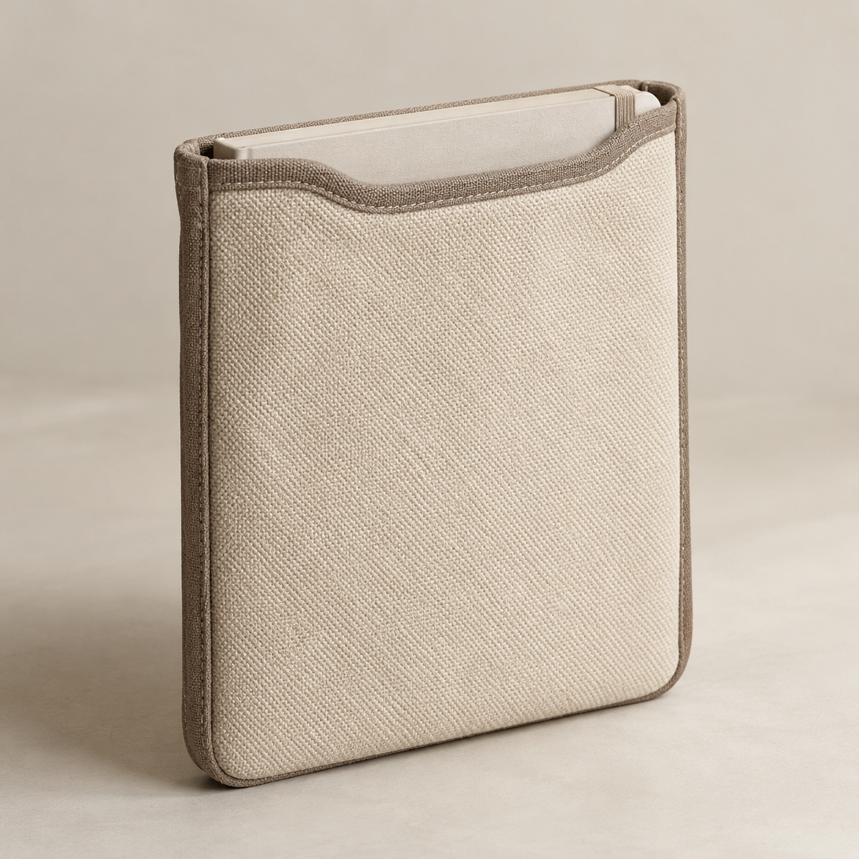 Structured sketchbook sleeve.